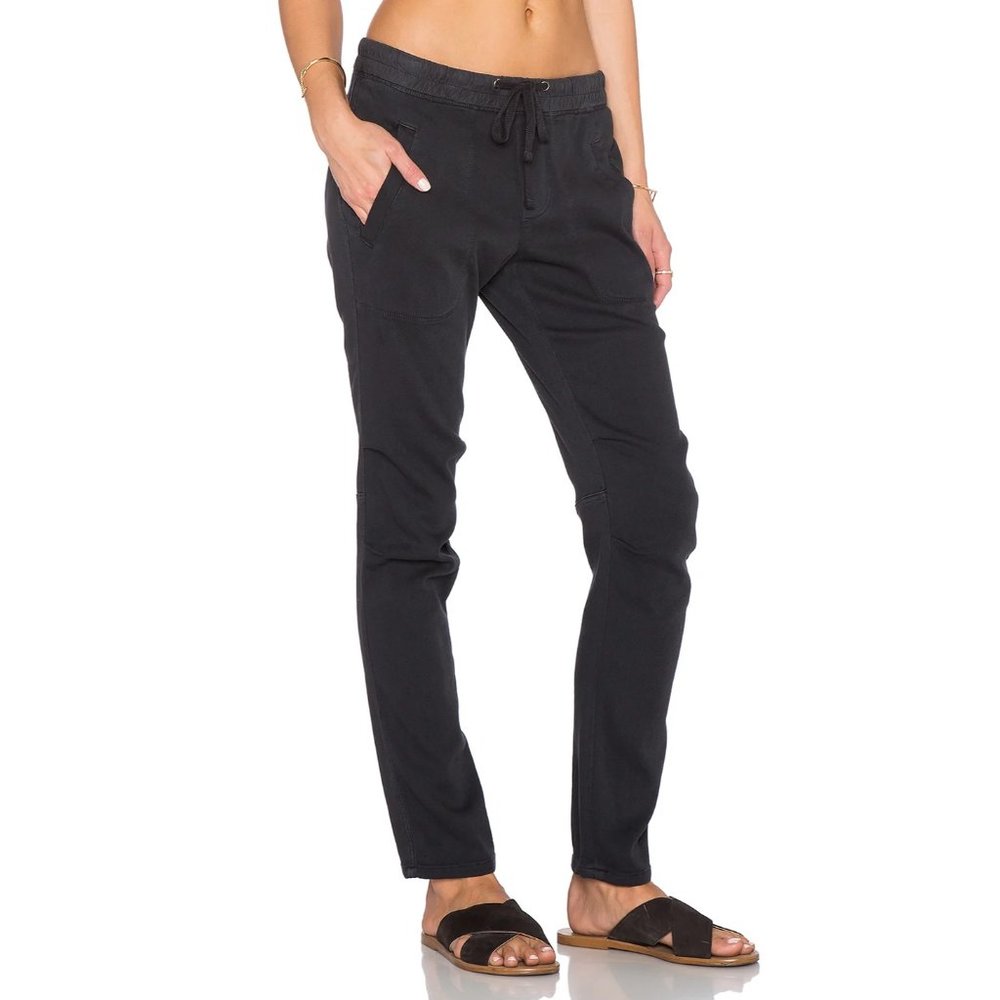 JAMES PERSE Women’s Size 1 (Small) Black Soft Drape Relaxed Drawstring Pants S